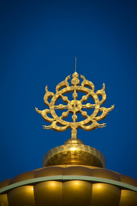 3 - The golden chakra atop the ninety-foot-high central dome