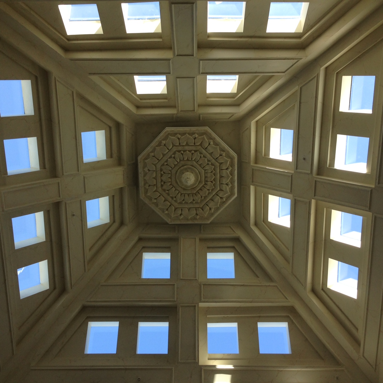 6 - A skylight dome in the entranceway