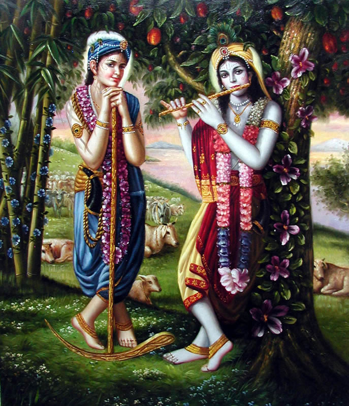 Los Hermanos trascendentales Sri Krishna Y Sri Balaram