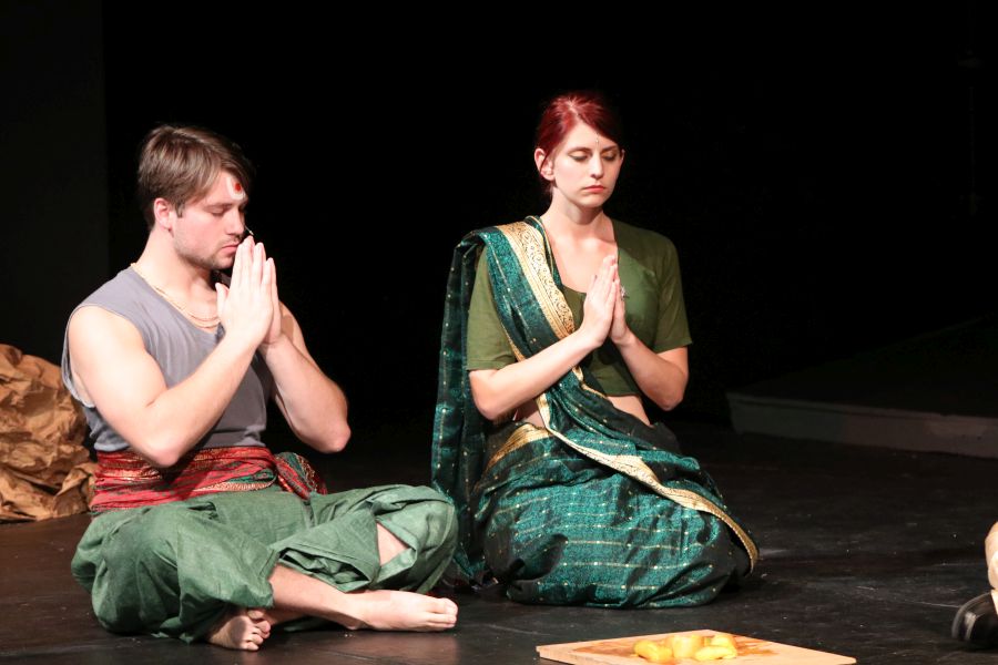 Sita Y rama orando en el exilio